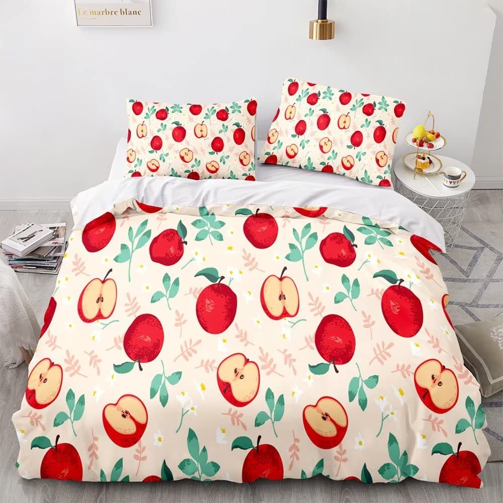 Amazon｜布団カバー シングル りんご 寝具セット掛け布団カバー